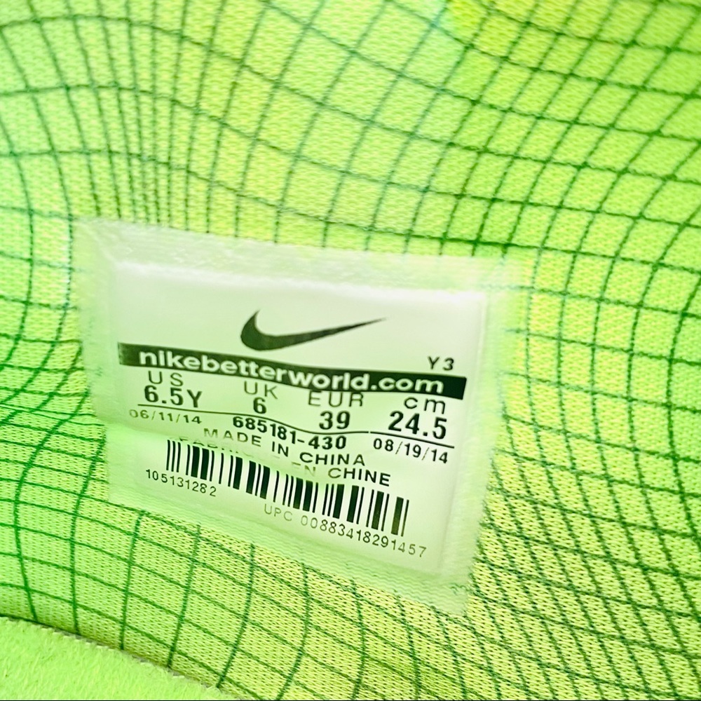 Nike LeBron XII GS 12 'Trillion Dollar Man' Reflective Blue/Bright Orange 6.5Y - Picture 14 of 15